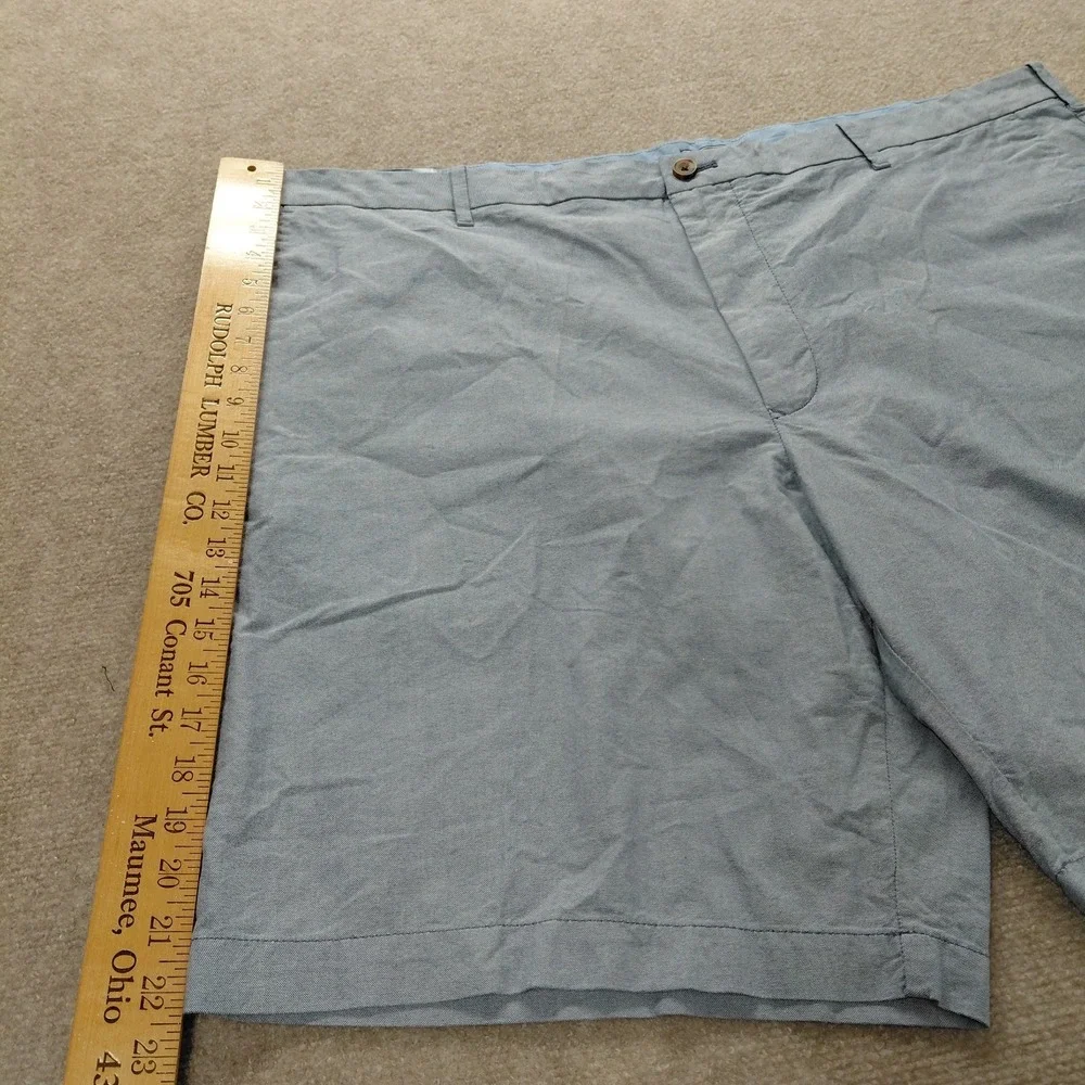 IZOD SportFlex Stretch Chino Oxford Shorts Mens 46 Breeze Blue 10.5